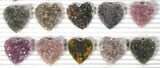 Lot: Druzy Amethyst/Quartz Heart Clusters ( Pieces) #127590-2